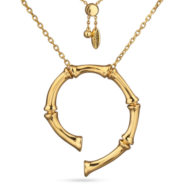 Кулон Бамбук (покрытие золото) 70см