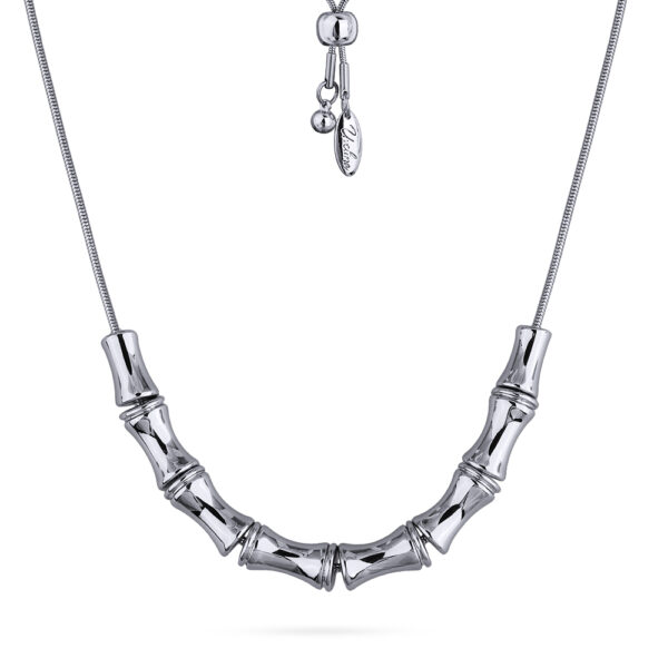 Колье Бамбук (покрытие родий) 70см