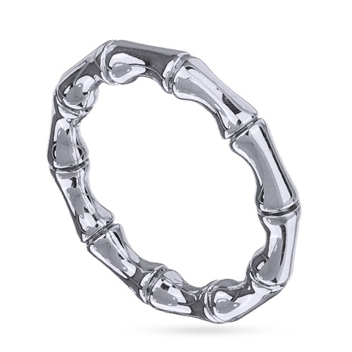 Кольцо Бамбук (покрытие родий)