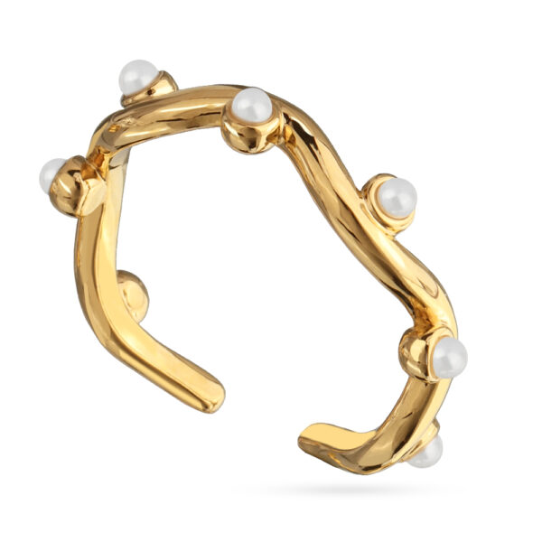 Кольцо Просекко (Майорка белая; покрытие золото)