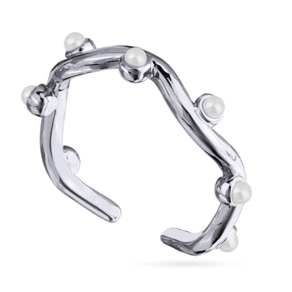 Кольцо Просекко (Майорка белая; покрытие родий)