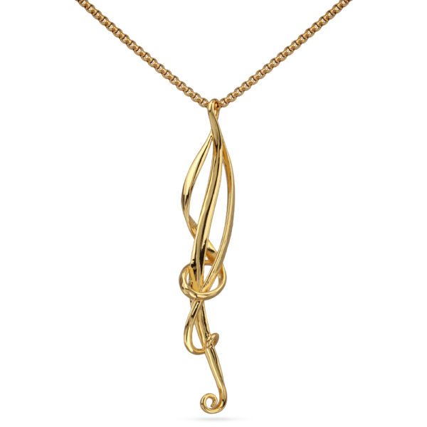 Кулон Узоры (покрытие золото) 50-57см