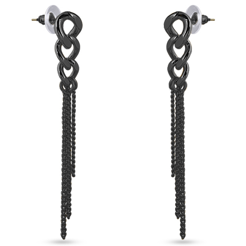 Серьги (покрытие черный родий)