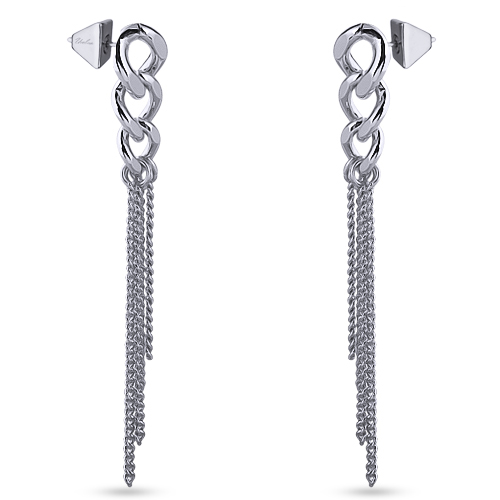 Серьги (покрытие родий)