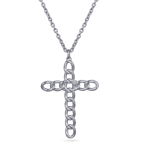 Кулон (покрытие родий) 90см