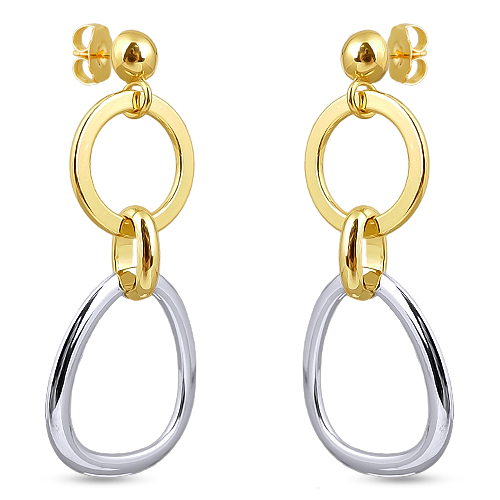 Серьги (покрытие золото, родий)