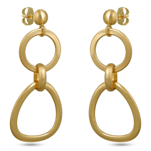 Серьги (покрытие матовое золото)