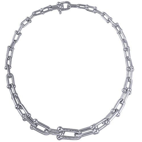 Колье Тиффани (покрытие родий) 46см