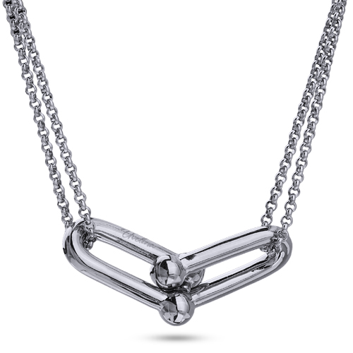 Кулон Тиффани (покрытие родий) 50-56см