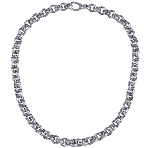 Колье (звено 9мм; покрытие палладий) 45-50см