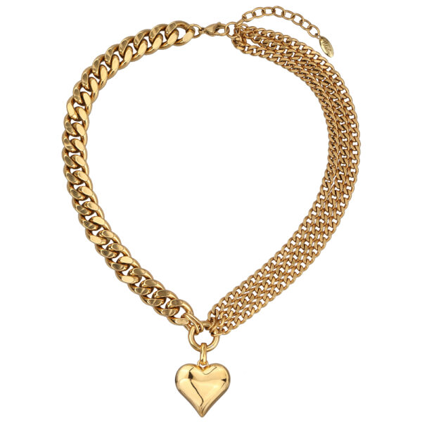 Колье Сердцебиение (покрытие золото) 47-54см