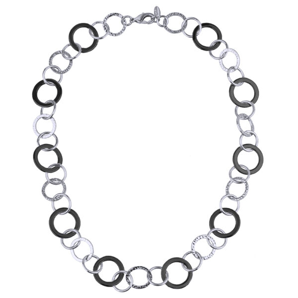 Колье (покрытие родий, черный родий 59см)