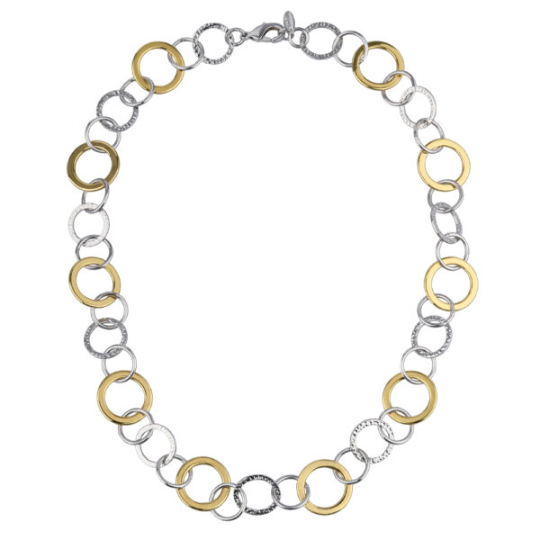 Колье (покрытие родий, золото 59см)