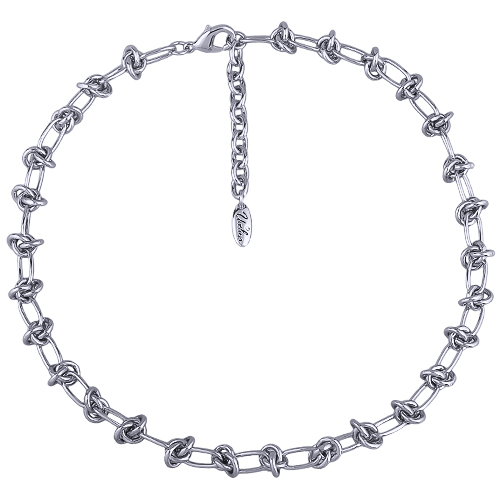 Колье Узелки (покрытие родий) 40-45см