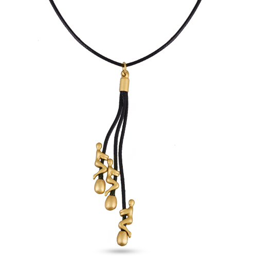 Кулон Объятия (покрытие матовое золото) 52-57см