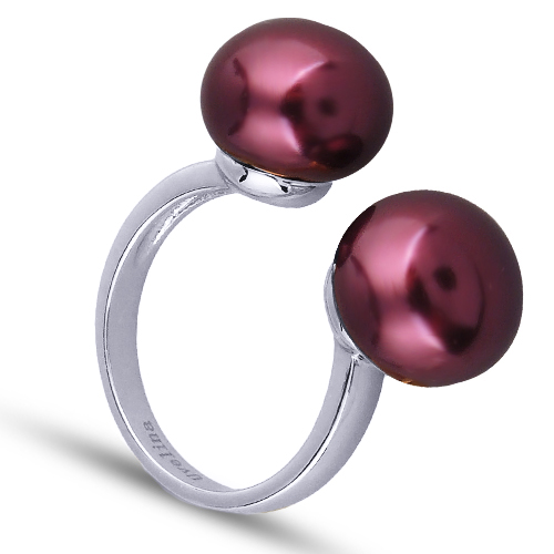 Кольцо (Майорка 12мм лиловый; покрытие родий)