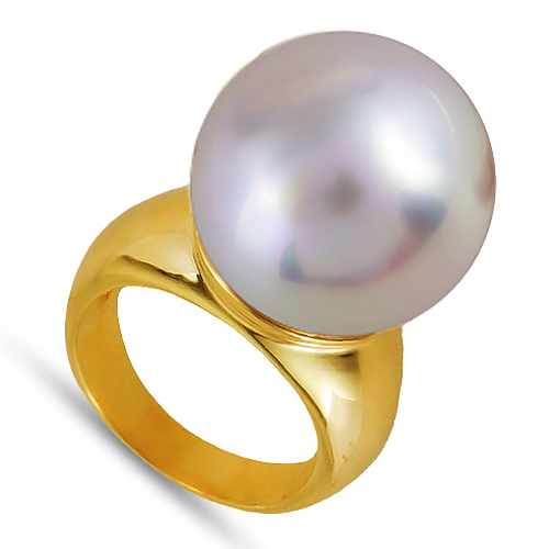 Кольцо (Майорка 16мм светло-сиреневая; покрытие золото)