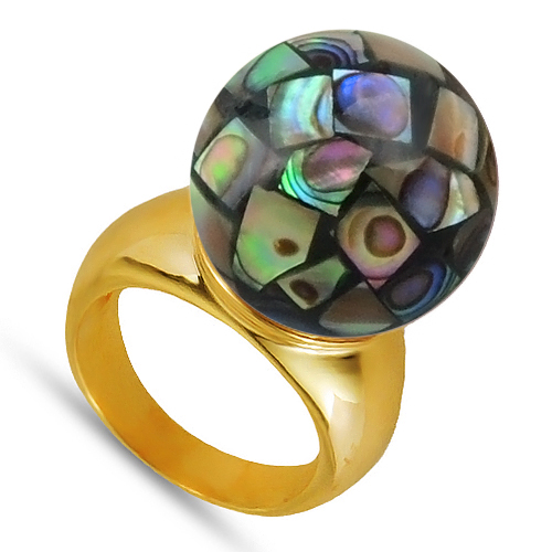 Кольцо (гелиотис 16мм; покрытие золото)