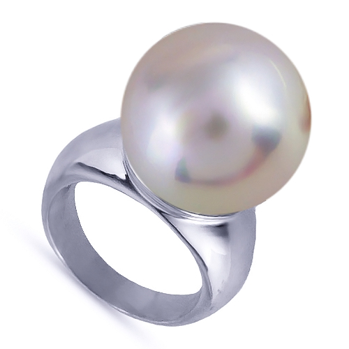 Кольцо (Майорка 16мм светло-сиреневая; покрытие родий)