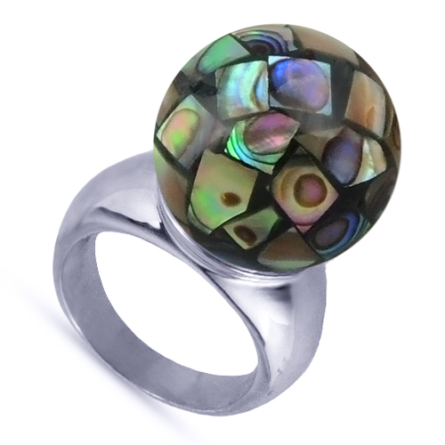 Кольцо (гелиотис 16мм; покрытие родий)