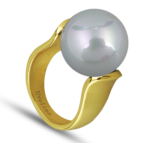 Кольцо (Майорка 16мм мята; покрытие золото)