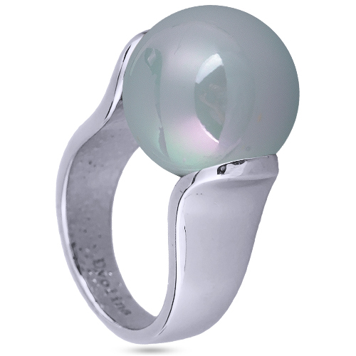 Кольцо (Майорка 16мм голубая; покрытие родий)