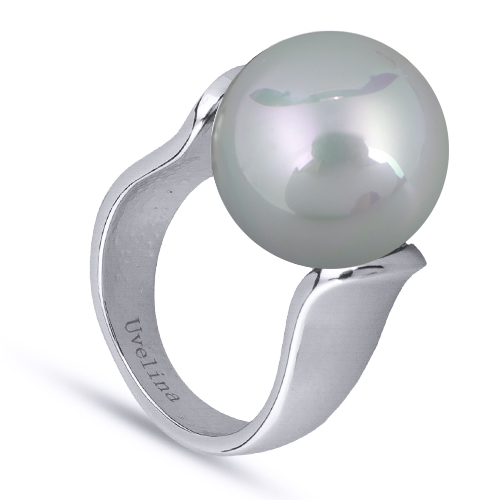 Кольцо (Майорка 16мм мята; покрытие родий)