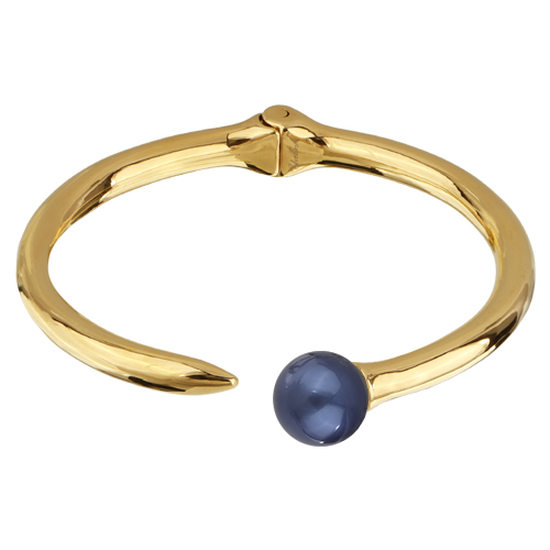 Браслет Гвоздь (Майорка черничная 12мм; покрытие золото)