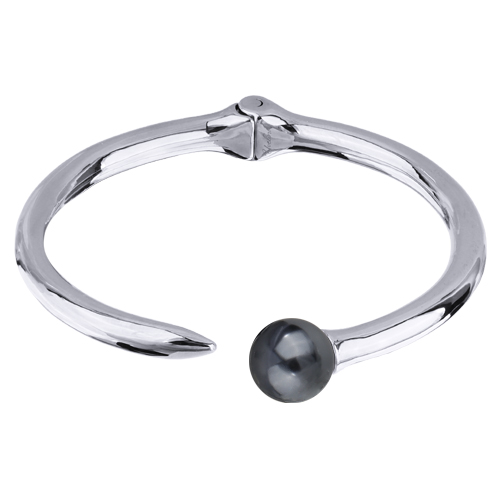 Браслет Гвоздь (Майорка темно-серая 12мм; покрытие родий)