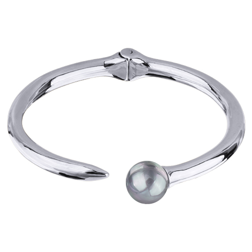 Браслет Гвоздь (Майорка серо-голубая 12мм; покрытие родий)