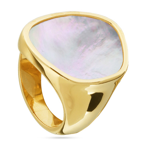 Кольцо Амфитрита (перламутр; покрытие золото)