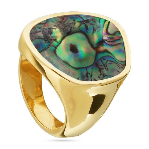 Кольцо Амфитрита (гелиотис; покрытие золото)