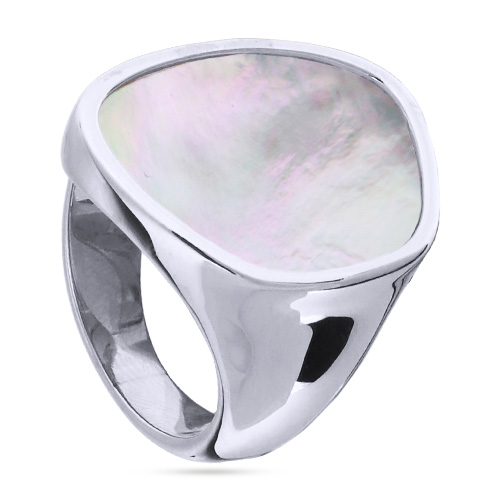 Кольцо Амфитрита (перламутр; покрытие родий)