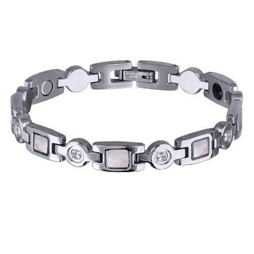 Браслет Амфитрита (перламутр; покрытие родий) 18-21см