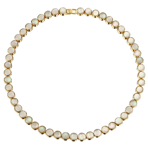 Колье Амфитрита (перламутр 6мм; покрытие золото) 40-45см