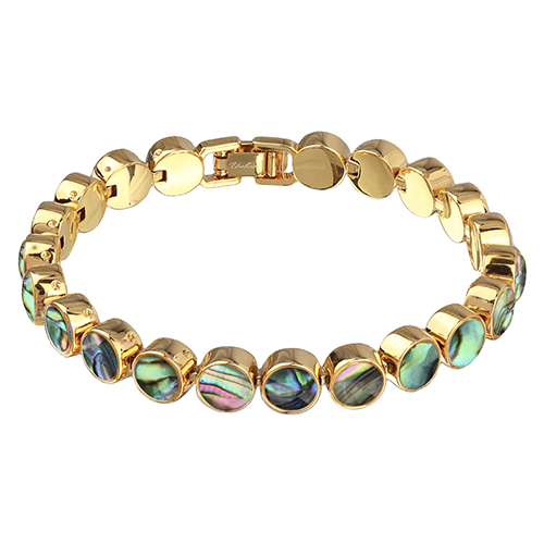 Браслет Амфитрита (гелиотис 6мм; покрытие золото) 18-20см