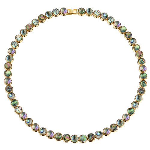 Колье Амфитрита (гелиотис 6мм; покрытие золото) 40-45см