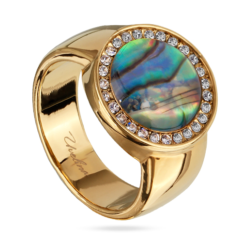 Кольцо Амфитрита (гелиотис 11мм; покрытие золото)