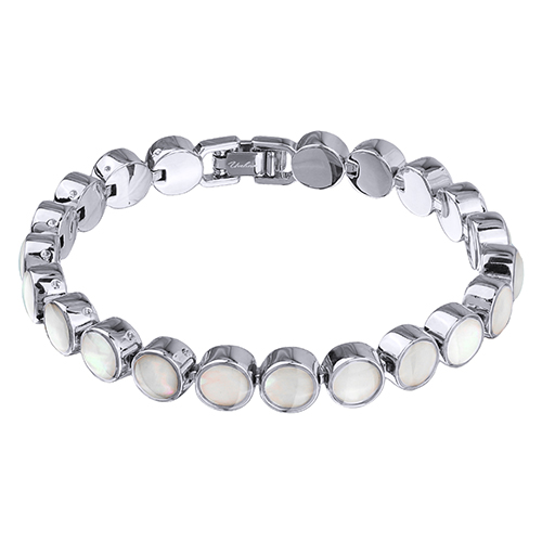 Браслет Амфитрита (перламутр 6мм; покрытие родий) 18-20см