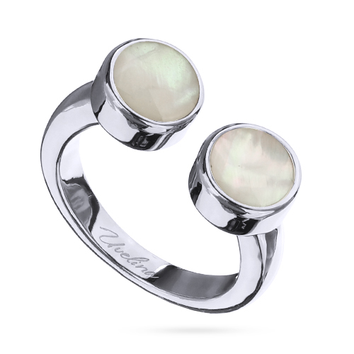 Кольцо Амфитрита (перламутр 6мм; покрытие родий)