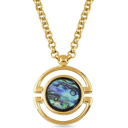 Кулон Амфитрита (гелиотис 50мм; покрытие золото) 85-90см