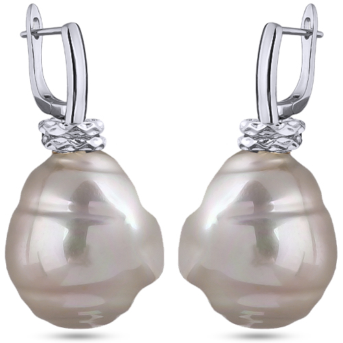 Серьги (Майорка 18мм шампань; покрытие родий)