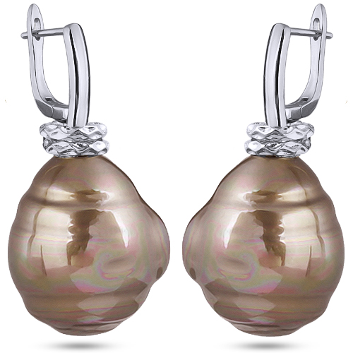 Серьги (Майорка 18мм золотистая; покрытие родий)