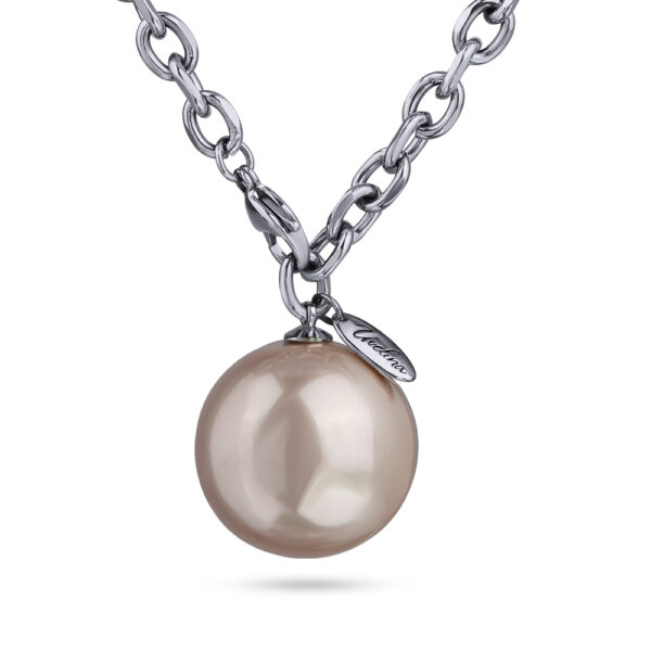 Кулон (Майорка 25мм шампань; покрытие родий 95см)