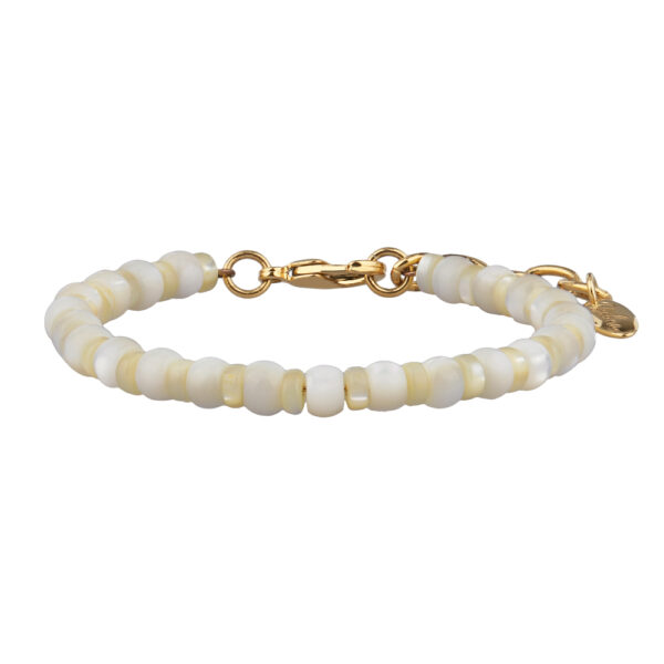 Браслет Букет (перламурт; покрытие золото) 17-21см