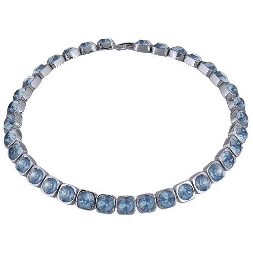 Колье Теннис (кристаллы SW байкальский лед 8мм; покрытие родий) 37-40см