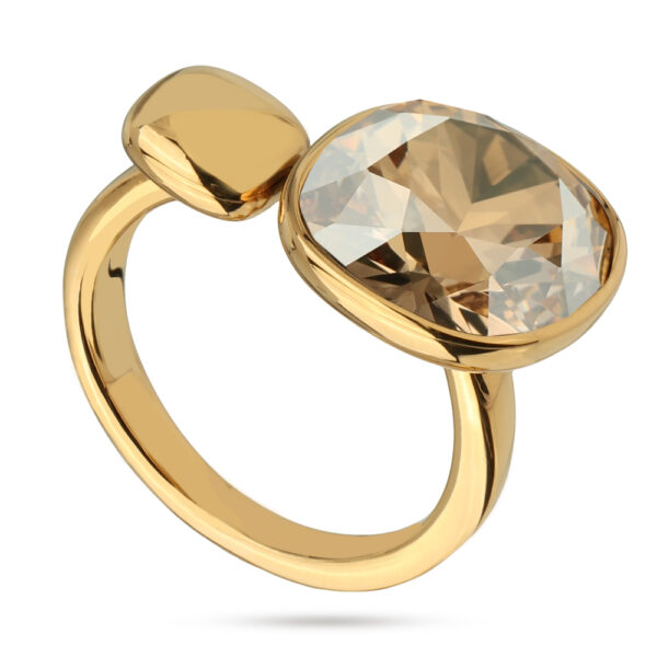 Кольцо Триумф (кристаллы SW шампань 12мм; покрытие золото)