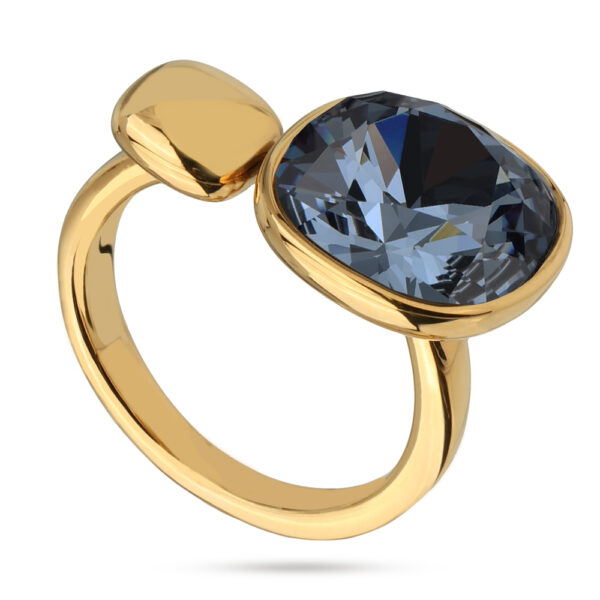 Кольцо Триумф (кристаллы SW джинс 12мм; покрытие золото)
