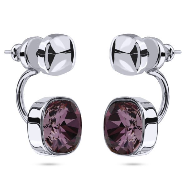 Серьги Триумф (кристаллы SW бургунди 10мм; покрытие родий)