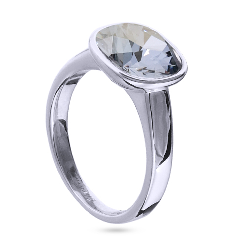 Кольцо Триумф (кристаллы SW серо-голубые 10мм; покрытие родий)